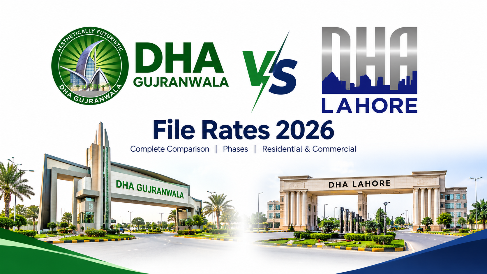 DHA Gujranwala vs DHA Lahore File Rates 2026